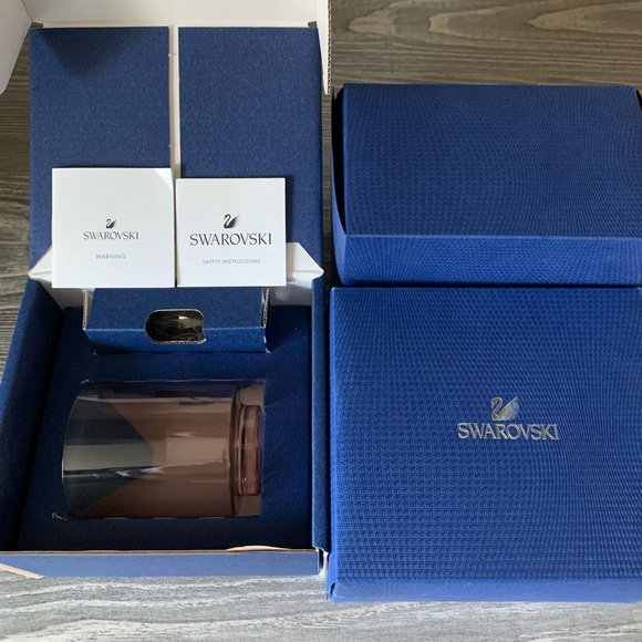 Set of 2 - Rose Gold Swarovski Candle Holders - Picture 1 of 5